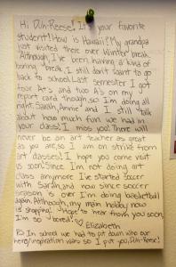 Letter from a young student